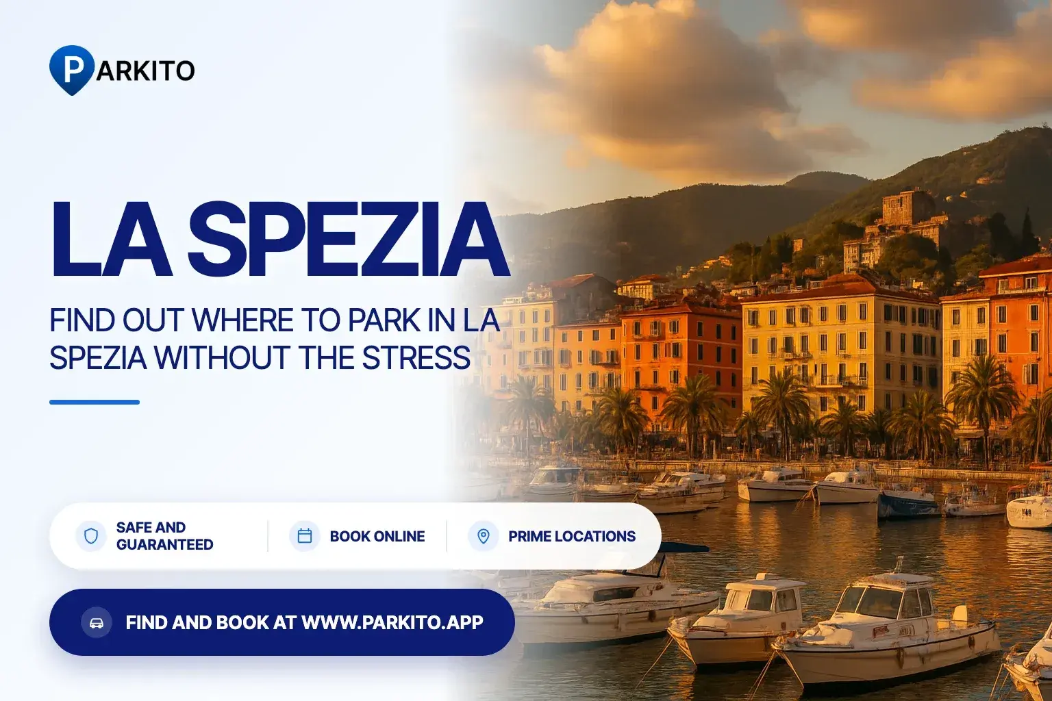 Parkito private parking space in La Spezia, booked in advance and within walking distance of the city centre
