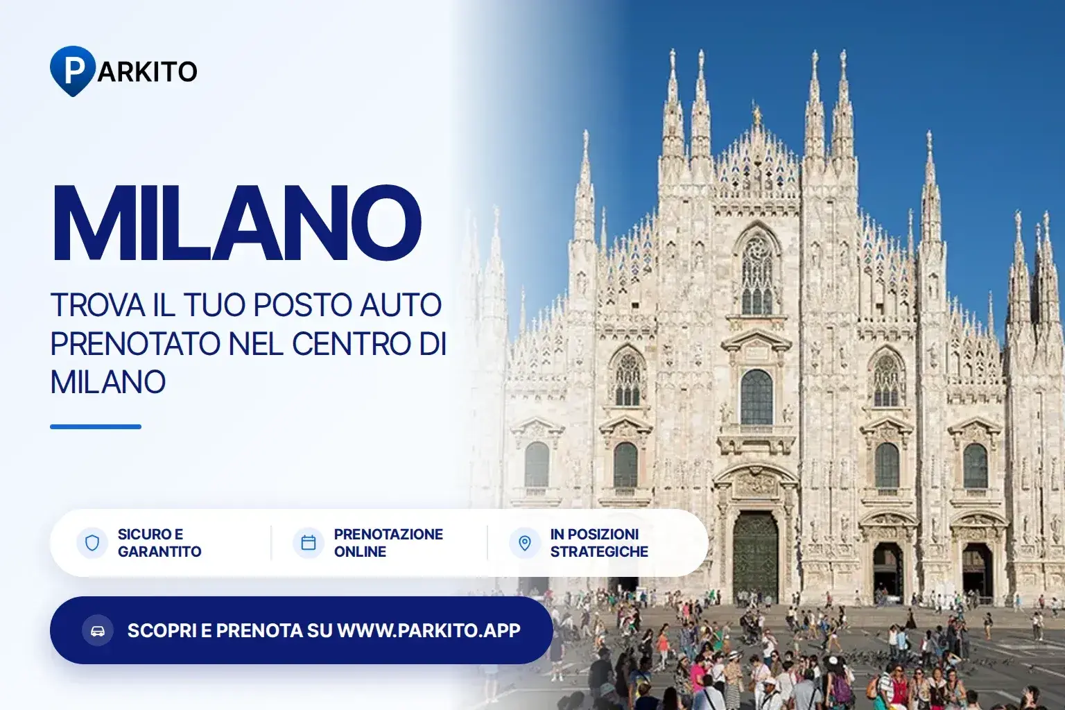 Parcheggio privato Parkito in Via Nerino 8 a Milano, a pochi metri dal centro città e dalle vie dello shopping