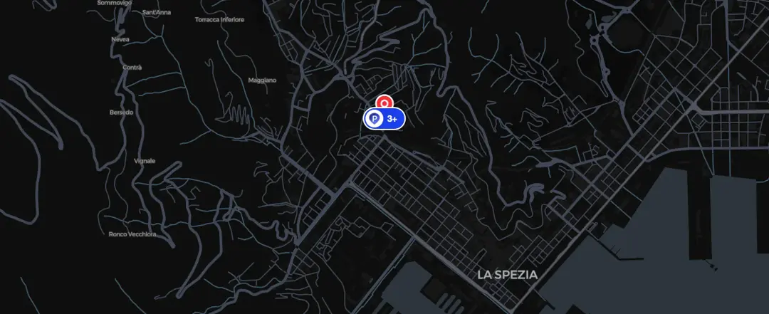 Mappa dei parcheggi Parkito vicino a La Spezia
